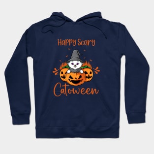 Halloween scary witches - wishes - pumpkin - catoween cat Hoodie